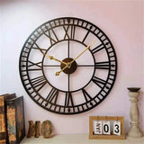 Large Antique Wall Clock European-Style Roman Decorative Clock 80cm