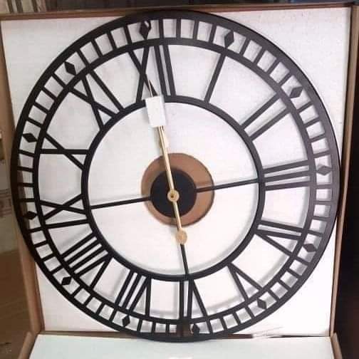 Large Antique Wall Clock European-Style Roman Decorative Clock 80cm