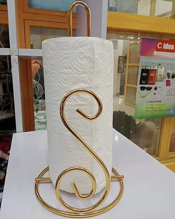 Golden Kitchen Roll Holder