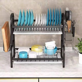 2Tier Dish Rack with cutlery Holder