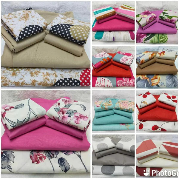 Assorted Pure Cotton Fitted Bedsheets