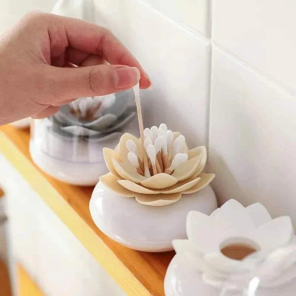 Lotus cotton swab /toothpick holder