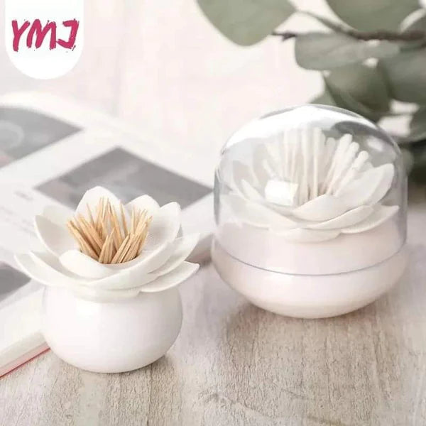 Lotus cotton swab /toothpick holder