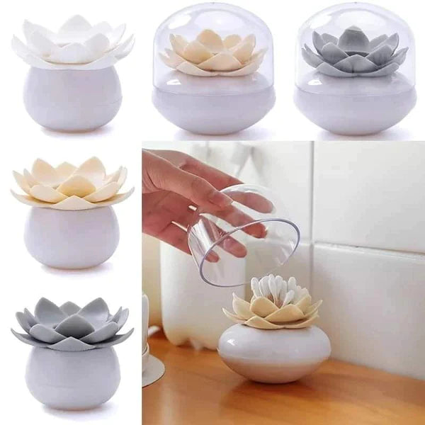 Lotus cotton swab /toothpick holder