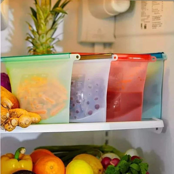 4pcs Silicon Fridge bags