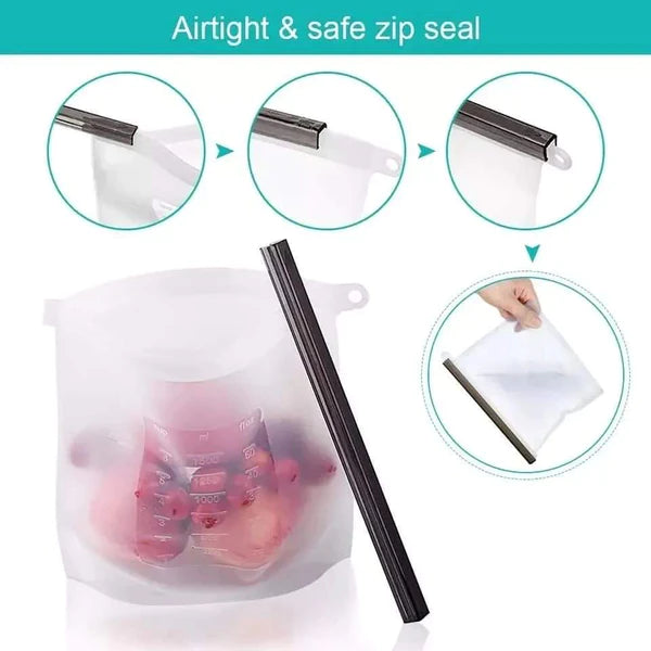 4pcs Silicon Fridge bags