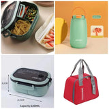 3 in 1 Double Layered Set Combo Microwaveable Lunch Box