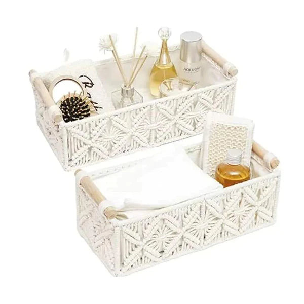 Multipurpose 2 in 1 Woven Storage Baskets