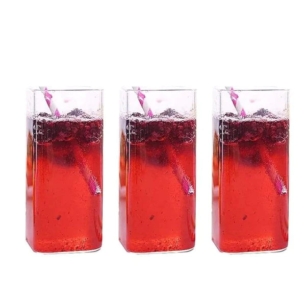 6pc Borosilicate Rectangular Glasses