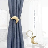 Moon shaped Metallic Magnetic Curtain Holders