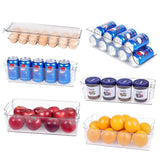 6pcs Stackable Storage Refrigerator Organizers