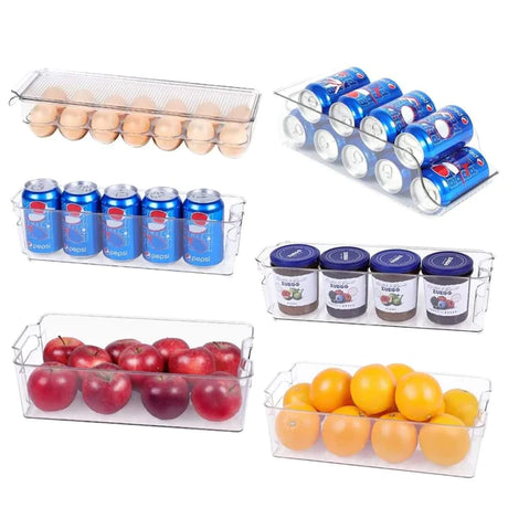 6pcs Stackable Storage Refrigerator Organizers