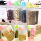 Plastic Cereal jars 2Litres With Measuring Cup