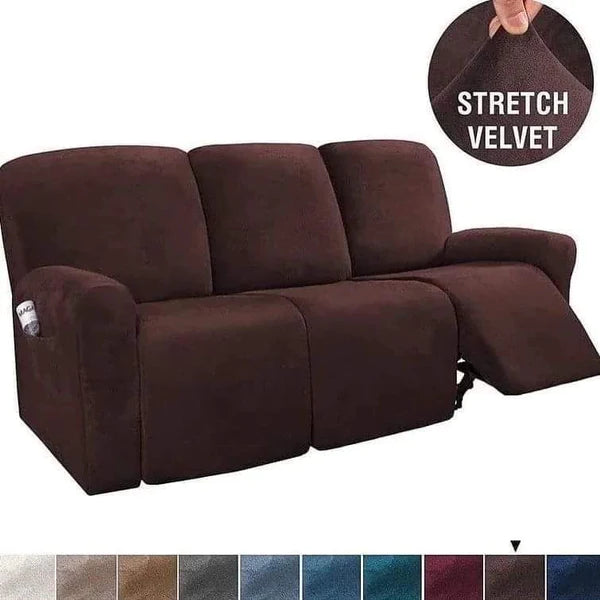 Velvet Recliner Sofa Covers 7 Seater