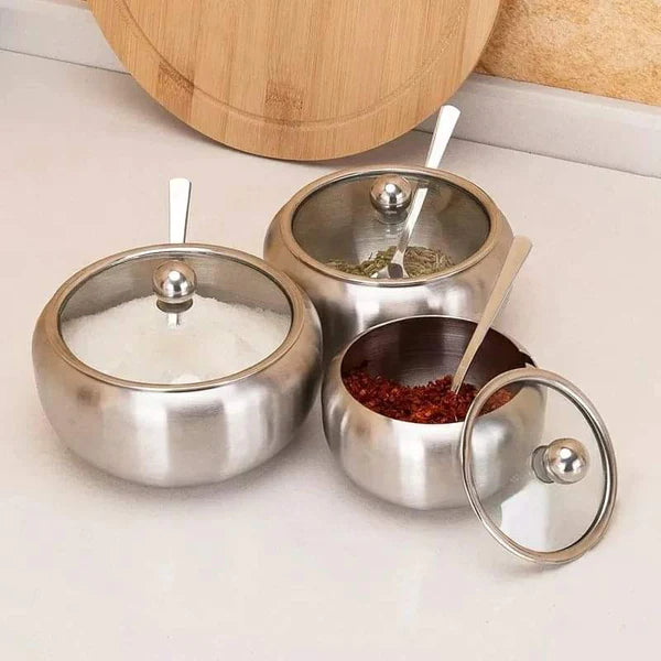 Stainless Steel Sugar Dish Set