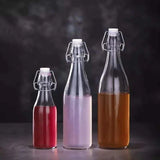 Glass Clip Beverage Bottle