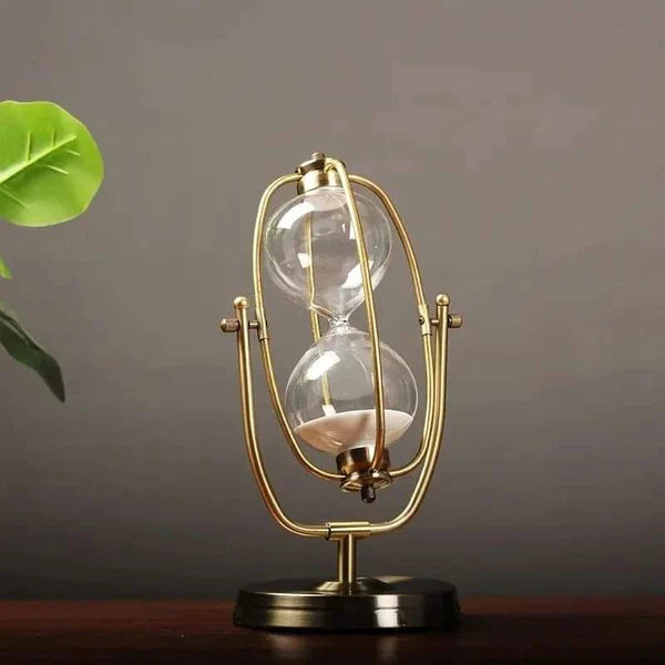 Nordic Glass Sand Sandglass Hourglass Timer Clock Time Decor Rotating 30mins