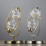 Nordic Glass Sand Sandglass Hourglass Timer Clock Time Decor Rotating 30mins