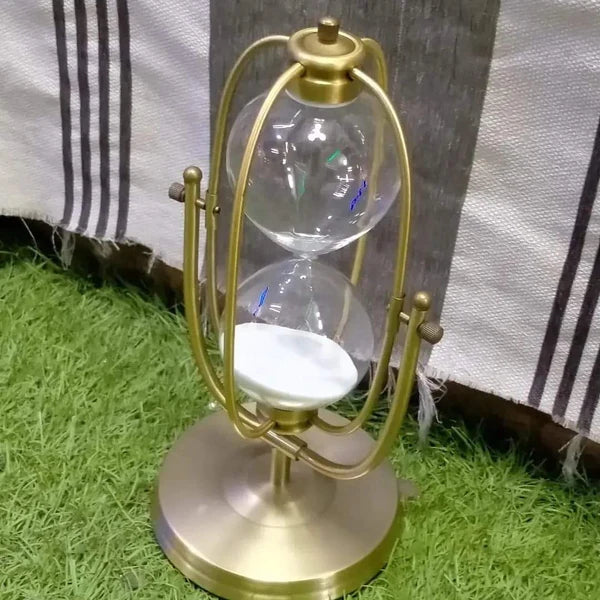 Nordic Glass Sand Sandglass Hourglass Timer Clock Time Decor Rotating 30mins