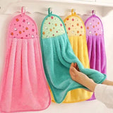 4pcs Super Absorbent Coral Fleece Kitchen Towels