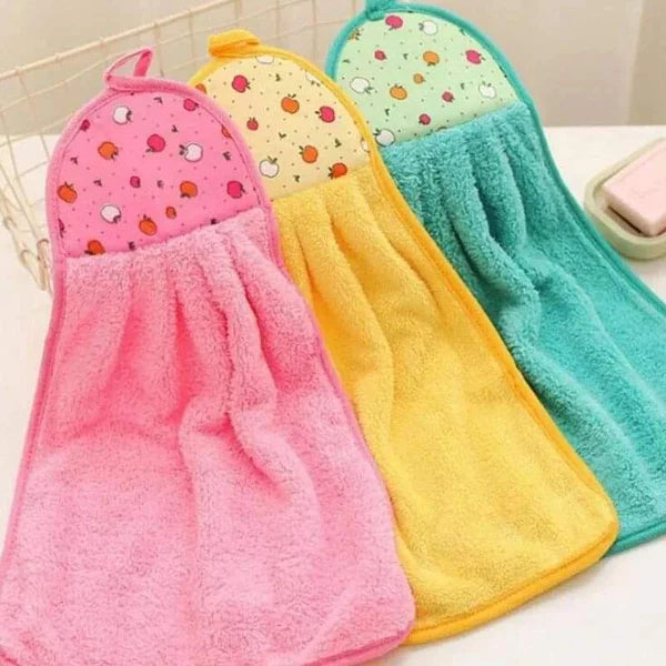 4pcs Super Absorbent Coral Fleece Kitchen Towels