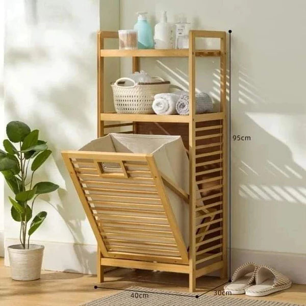 Bamboo Bathroom hamper Laundry Basket