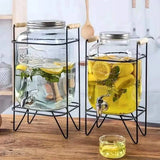 Beverage Dispenser with a metallic stand