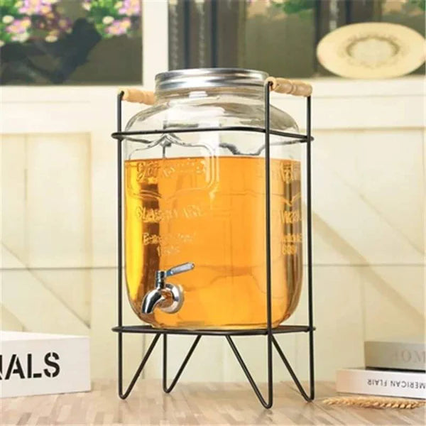 Beverage Dispenser with a metallic stand