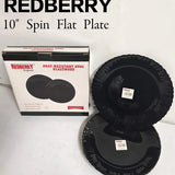 6pcs 10 inch black flat plate