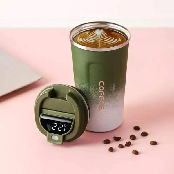 Thermos Coffee Travel Mugs with Temperature display vacuum flask