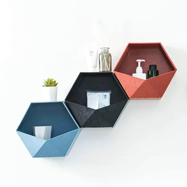 Hexagonal wall organizer