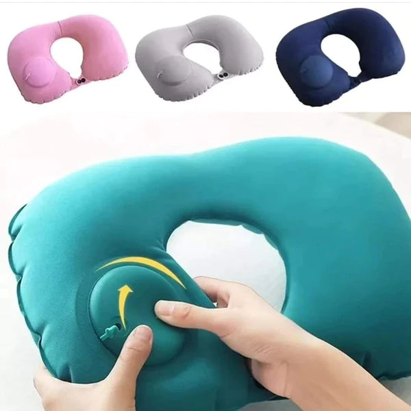 Super comfy inflatable travel neck pillow