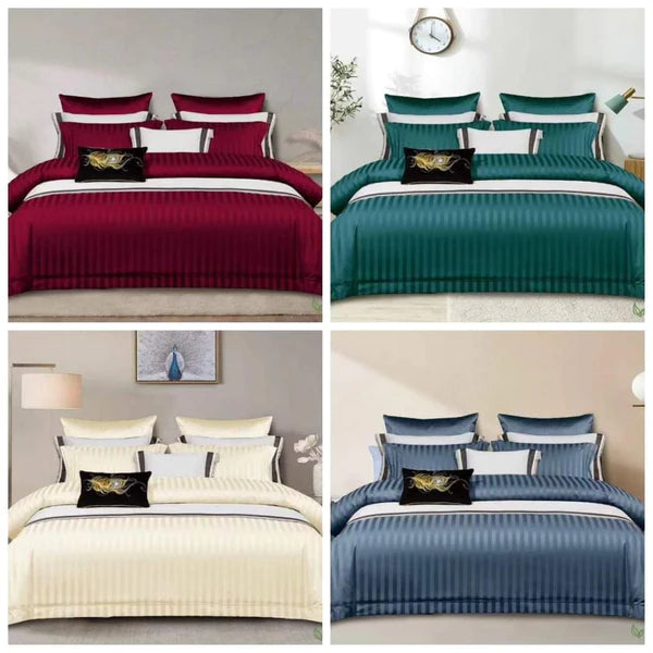 Luxury 100%Cotton Colored Satin Duvet cover