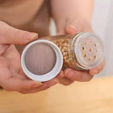 Rotating spice rack with 12 pcs glass bottle