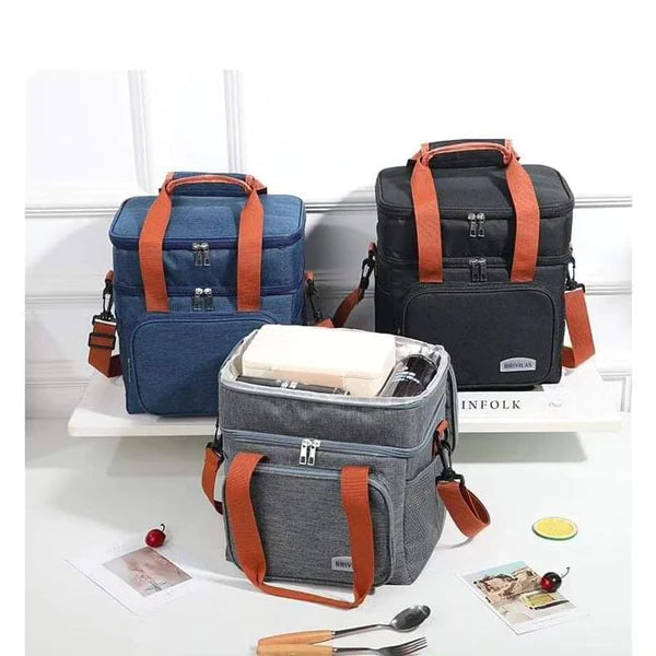 Double Compartment (15L) Insulated Lunch bag