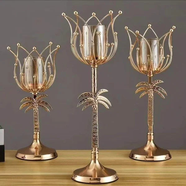 3pcs set New wrought iron candlesticks