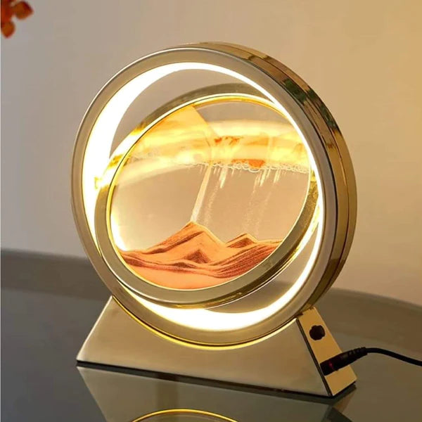 LED Table Lamp Moving 3D Sand Art