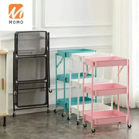 3 Tier Kitchen Storage Trolley | Multipurpose Moveable Rolling Cart