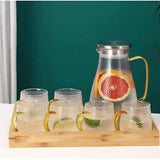 9pcs set Jug, stand, tray and 6cups