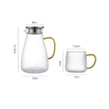 9pcs set Jug, stand, tray and 6cups