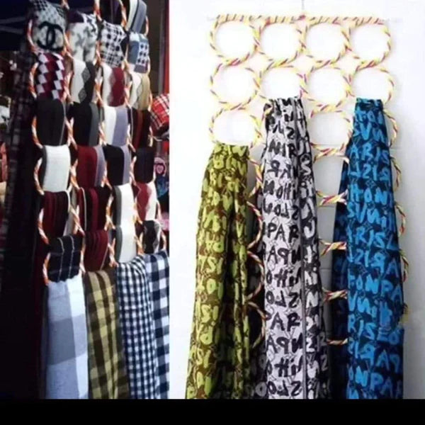 28Slot Rattan Scarf/Tie/Belt Hanger