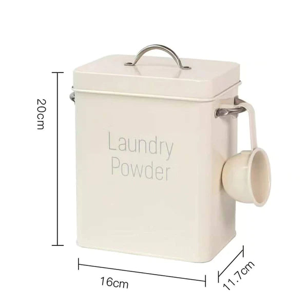 Powder Storage Washing Powder Bucket, Multi-Purpose Storage Box Laundry Powder Tin Sq ...