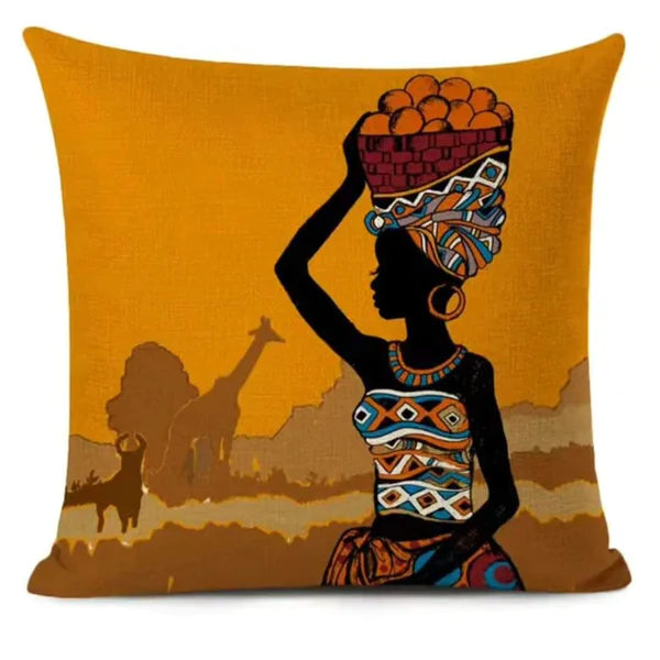 African themed throw pillow cases