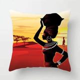 African themed throw pillow cases