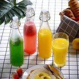 Airtight Beverage bottles with clip lock lids