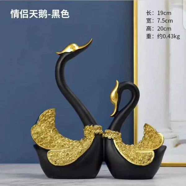 New Design Luxury Creative Swan Couple Decor