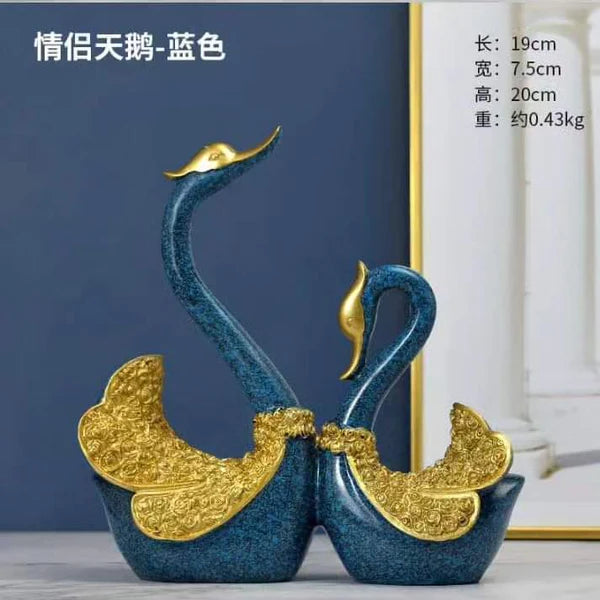 New Design Luxury Creative Swan Couple Decor