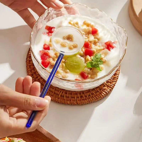 Clear Glass Dessert Spoon