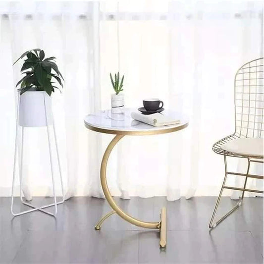 C Shaped Modern Accent Table