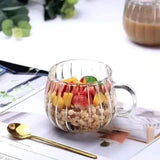 4pcs Petal Shaped Borosilicate Glass Mug